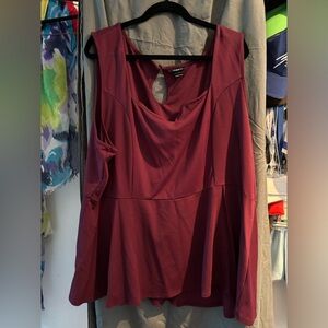 Torrid 5 maroon peplum top
